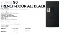 Réfrigérateur No Frost 596l STEEL Enfasi French Door 90cm en finition noir