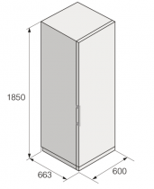 Réfrigérateur pose libre 384l C Black Steel - ASKO Réf. R23841B
