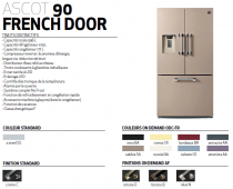 Réfrigérateur STEEL Ascot 90 French Door