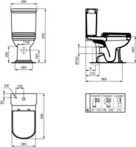Réservoir Calla alimentation verticale Blanc - Ideal Standard Réf. E251201