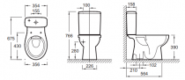 Réservoir Patio 3/6l alimentation par-dessous Blanc - JACOB DELAFON Réf. ETB211-00