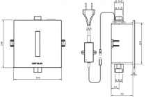 Robinet électronique pour urinoir Unit avec transformateur Chromé - SANINDUSA Réf. 541058111