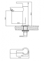 Robinet lave-mains Chromé - O\'DESIGN Réf. 110M