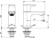 Robinet simple gris magnétique - Ideal Standard Réf. A7031A5