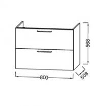 S/Table Odeon RG 80cm 2T - JACOB DELAFON Réf. EB2522-R5-G1C