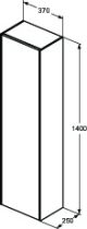 Semi-colonne 1 porte chêne - Ideal Standard Réf. T3956Y6