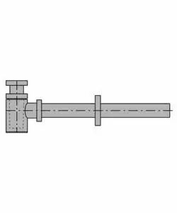 Siphon cylindrique petite tasse Chrom� brillant - DECOTEC R�f. 143457100002