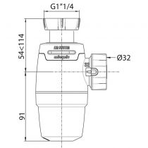 Siphon de lavabo NEO AIR D32 - WIRQUIN Réf. 30722148