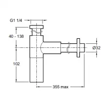 Siphon design - JACOB DELAFON R&eacute;f. E78291-CP