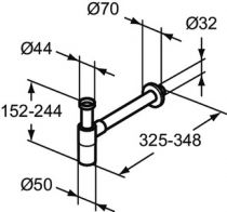 Siphon design Gris magnétique - Ideal Standard Réf. T4441A5
