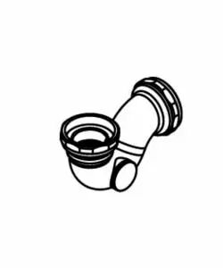 Siphon gain de place Chrom� - DECOTEC R�f. 143457100011