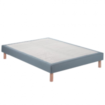 Sommier # MIDWAY Medium 3 zones - 140 x 190 cm - Finition tissu gris bleu - MERINOS Réf. AG1258014019000