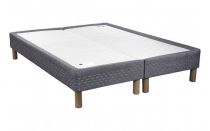 Sommier double CELESTE avec cuvette - Medium 3 zones - 160 (2x80) x 200 cm - Finition au choix - EPEDA DÉDICACE