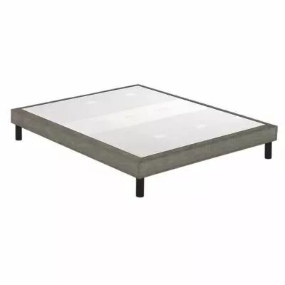 Sommier FERME - 90 x 190 cm - Finition tissu chin� Marron - EPEDA R�f. AC0837709019000