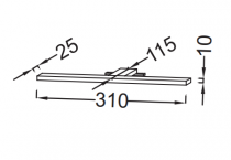 Spot LED Aube 31cm Gris - JACOB DELAFON Réf. EB1224-NF