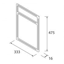 Structure basse LLOYD Blanc ou noir mat à l\'unité - SALGAR Réf. 97718/97721