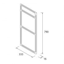 Structure haute LLOYD Blanc ou noir mat - SALGAR Réf. 97717 / 97720