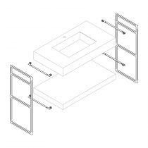 Structure haute LLOYD Blanc ou noir mat - SALGAR Réf. 97717 / 97720