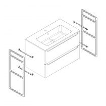 Structure haute LLOYD Blanc ou noir mat - SALGAR Réf. 97717 / 97720