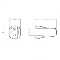 Support mural 3 positions Chrome - JACOB DELAFON R&eacute;f. E75075-CP