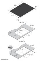 Table de cuisson 60cm 4 zones Noir mat - ASKO Réf. HI5643FMG1