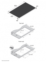 Table de cuisson 80cm 4 zones Noir satiné - ASKO Réf. HI5842FBG1