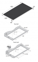 Table de cuisson 90cm 5 zones Noir satiné - ASKO Réf. HI5952FBG1