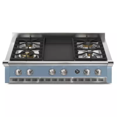 Table de cuisson � poser STEEL Ascot Cooktops 90cm 4 feux gaz + plancha en finition inox (autres coloris en option) 