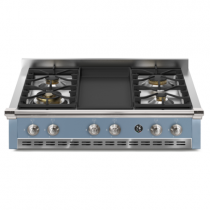 Table de cuisson à poser STEEL Ascot Cooktops 90cm 4 feux gaz + plancha en finition inox (autres coloris en option) 