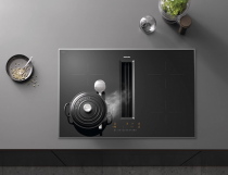 Table de cuisson aspirante 4 foyers Noir cadre Inox - MIELE Réf. KMDA 7272 FR-U