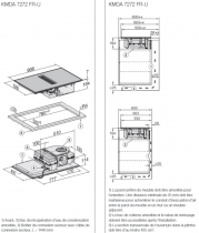 Table de cuisson aspirante 4 foyers Noir cadre Inox - MIELE Réf. KMDA 7272 FR-U