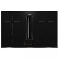 Table de cuisson aspirante 4 zones Silence Noir cadre Inox - MIELE R&eacute;f. KMDA 7473-1 FR