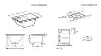 Table de cuisson aspirante 70 cm A+ SaphirMatt  - Electrolux Réf. KCC73443CZ