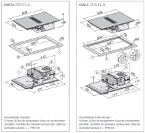 Table de cuisson aspirante 80cm 4 foyers Noir - MIELE Réf. KMDA 7272 FL-U