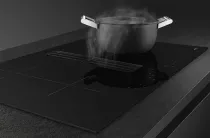 Table de cuisson aspirante 83cm 3 foyers Noir - SMEG Elite R&eacute;f. HOBD283D3