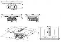 Table de cuisson aspirante 83cm 4 foyers Noir mat (recyclage)  - ROBLIN R&eacute;f. 5533132