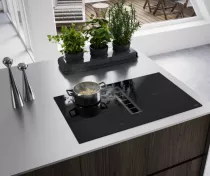 Table de cuisson aspirante Maris FMA 8372 3Z HI &eacute;vacuation 3 foyers Noir  - FRANKE R&eacute;f. 484236