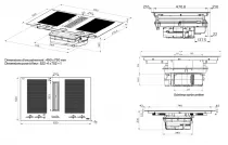 Table de cuisson aspirante Maris FMA 8391R HI recyclage 4 foyers Noir - FRANKE R&eacute;f. 349931