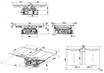 Table de cuisson aspirante Onyx 83cm 4 foyers Noir / cuivre (&eacute;vacuation) - ROBLIN R&eacute;f. 5533095