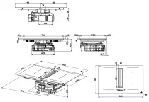 Table de cuisson aspirante Onyx Extreme 83cm 4 foyers Noir mat (&eacute;vacuation) - ROBLIN R&eacute;f. 5533125