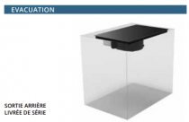 Table de cuisson aspirante Piano 83cm 4 foyers Noir - ROBLIN Réf. 5383843 (version évacuation)