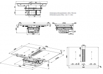 Table de cuisson aspirante Soprano 83cm 4 foyers Noir installation en recyclage - ROBLIN Réf. 5383935