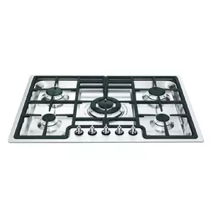 Table de cuisson gaz 72cm 5 br�leurs Inox - SMEG R�f. PGF75-4