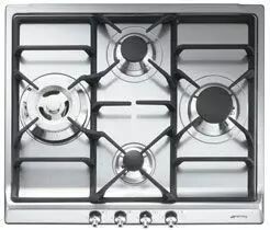 Table de cuisson gaz Classique 60cm 4 br�leurs Inox - SMEG R�f. SER60SGH3