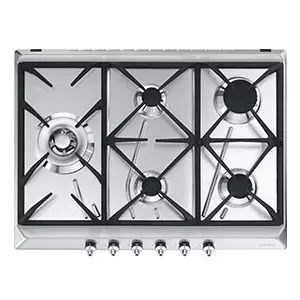 Table de cuisson gaz Classique 70cm 5 br�leurs Inox - SMEG R�f. SE775GH5