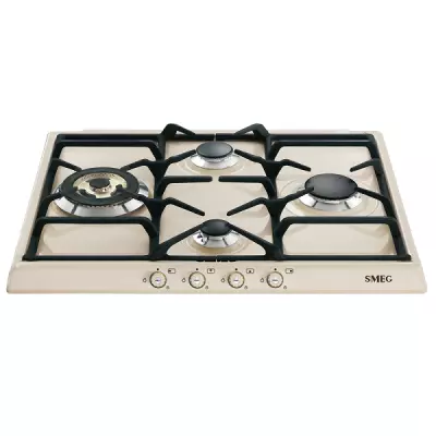Table de cuisson gaz Cortina 60cm 4 foyers Cr�me - SMEG ELITE R�f. SR764PO