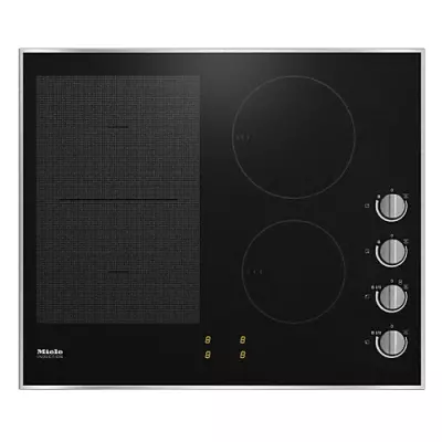 Table de cuisson induction 60cm 4 foyers Noir cadre Inox - MIELE R�f. KM 7164 FR