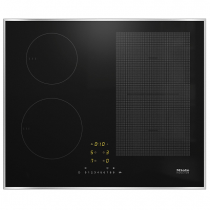 Table de cuisson induction 60cm 4 foyers Noir cadre Inox - MIELE Réf. KM 7464 FR
