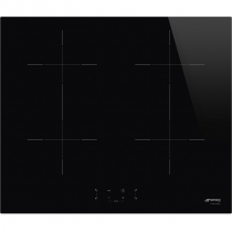 Table de cuisson induction 60cm 4 foyers verre noir - SMEG Réf. SIB2641D