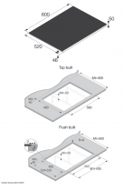 Table de cuisson induction 60cm 4 zones Noir satiné - ASKO Réf. HI5643FBG1